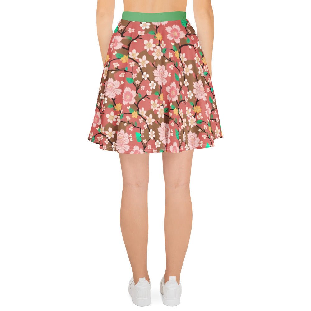 Blush in the Wind Skater Skirt - Sunflower Cabana
