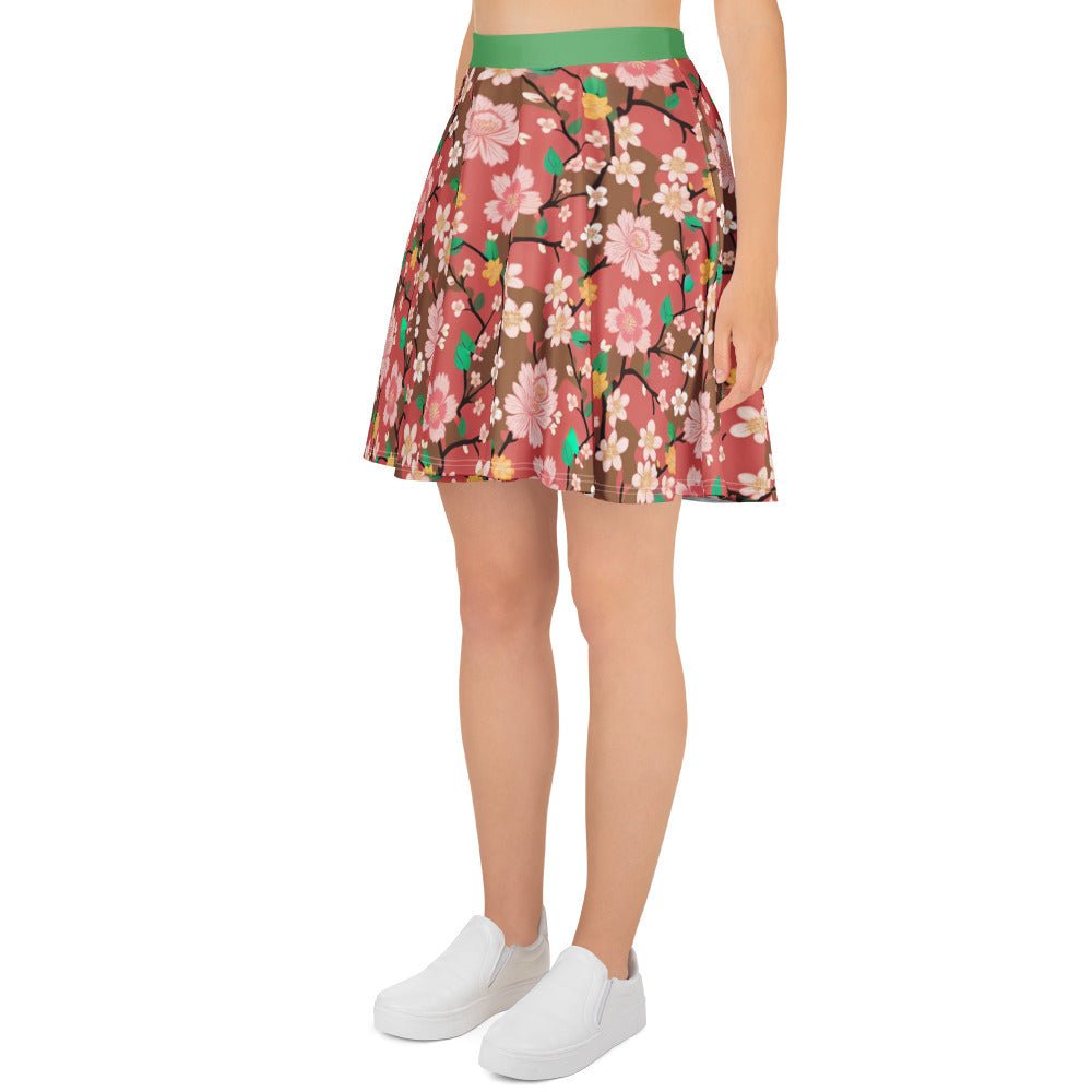 Blush in the Wind Skater Skirt - Sunflower Cabana