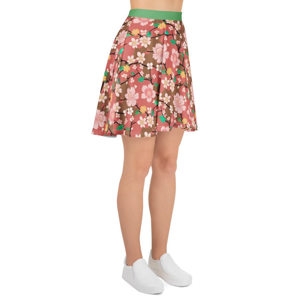 Blush in the Wind Skater Skirt - Sunflower Cabana