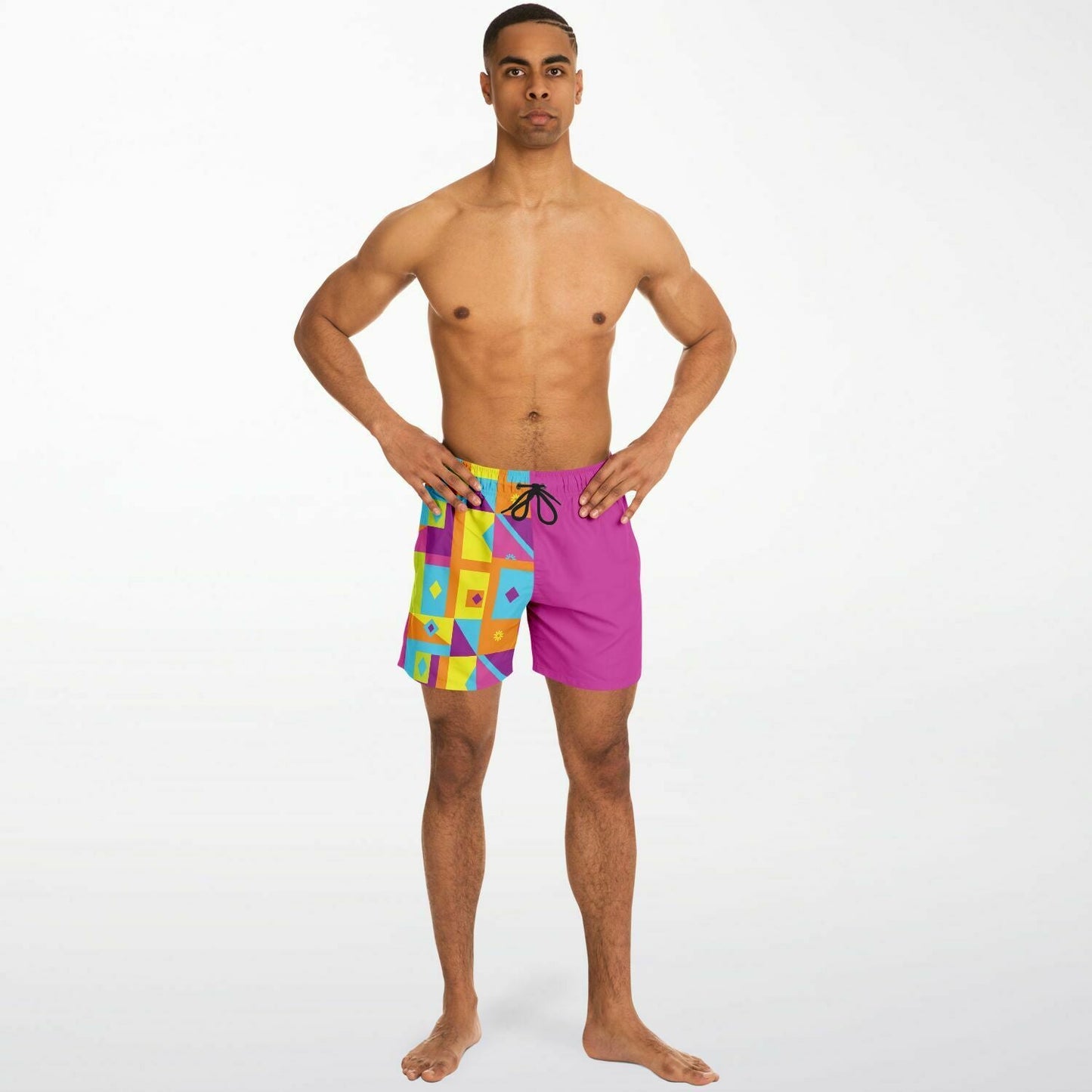 Neon Nights Swim Trunks Men - Sunflower Cabana