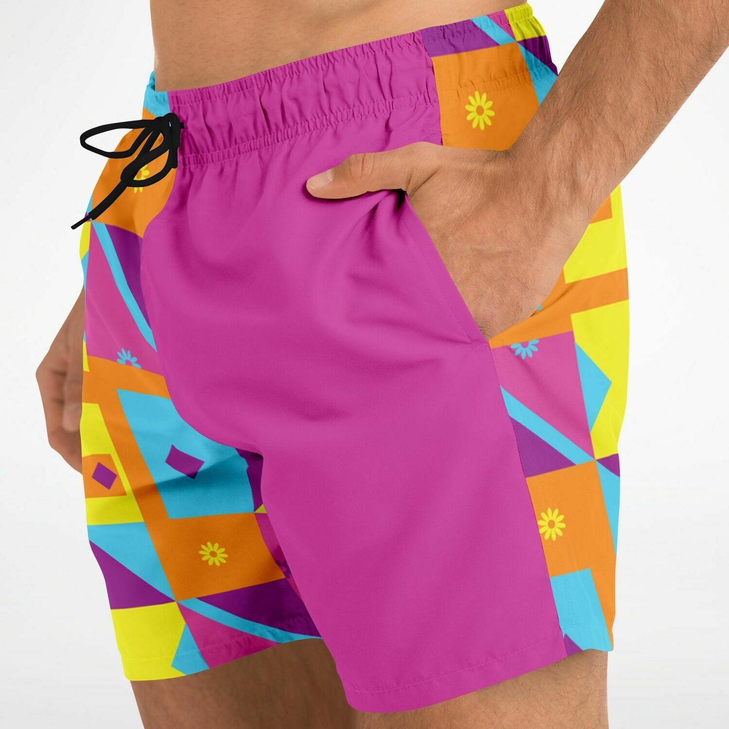 Neon Nights Swim Trunks Men - Sunflower Cabana