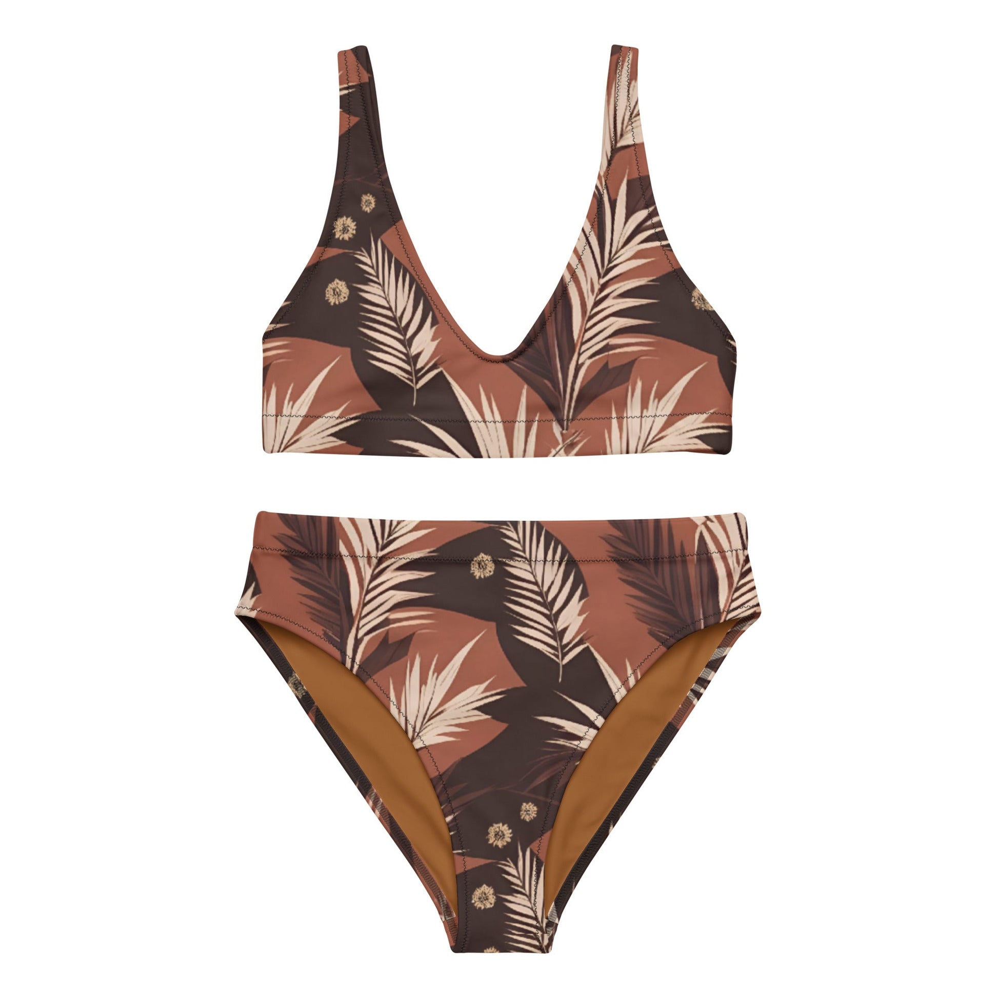 Rustling Soul Recycled high - waisted bikini - Sunflower Cabana