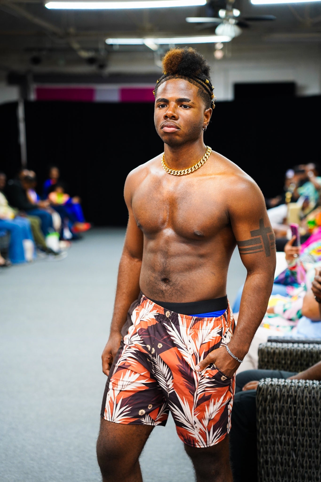 Rustling Soul Recycled Swim Trunks - Sunflower Cabana