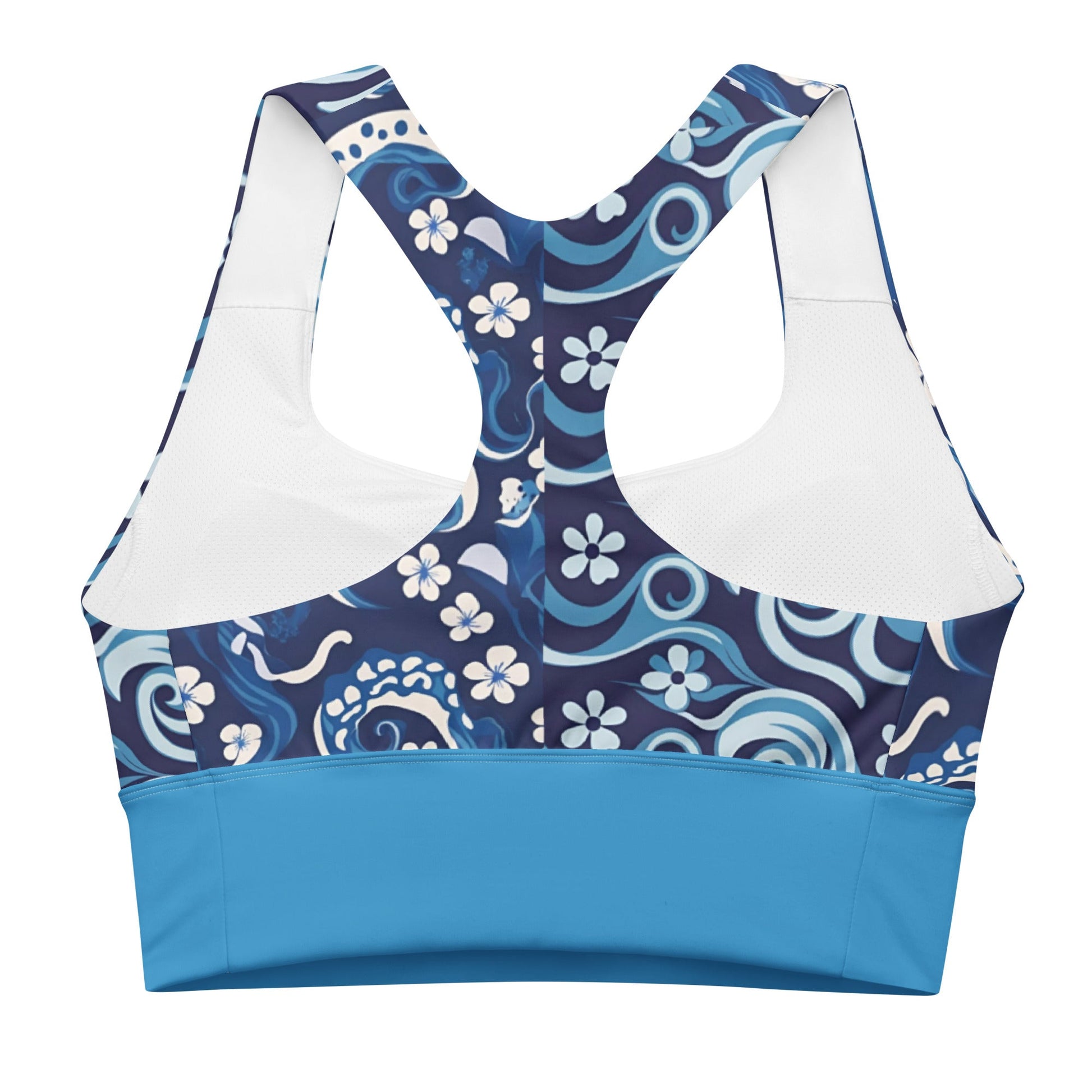 Serenity Flow Recycled Longline Sports Bra - Sunflower Cabana