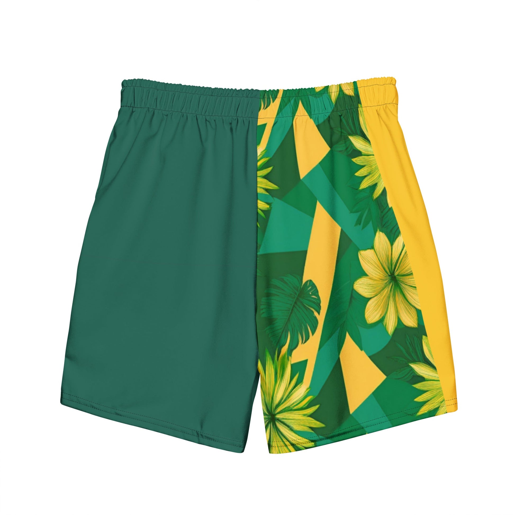 Solar Roots Recycled Swim Trunks - Sunflower Cabana