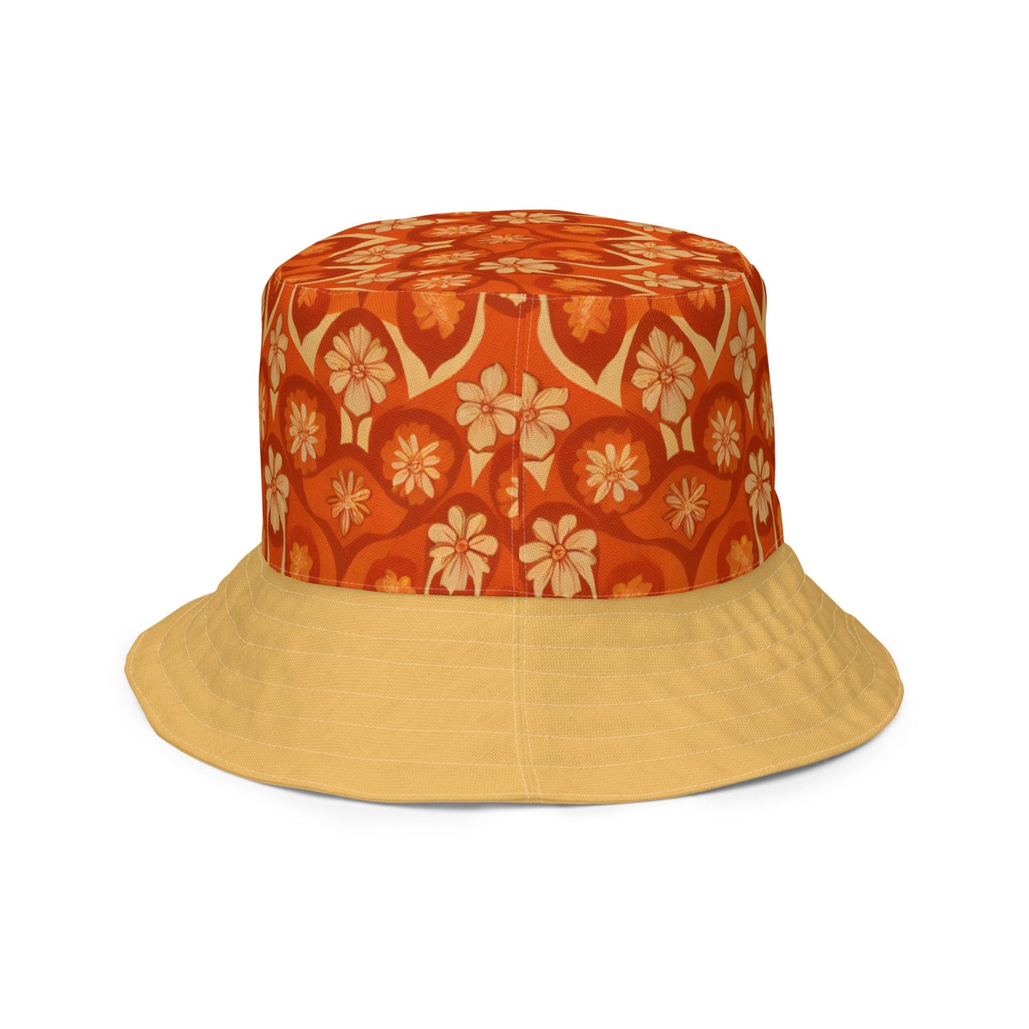 Wildfire Spirit xBlush in the Wind (Prints) Reversible bucket hat - Sunflower Cabana