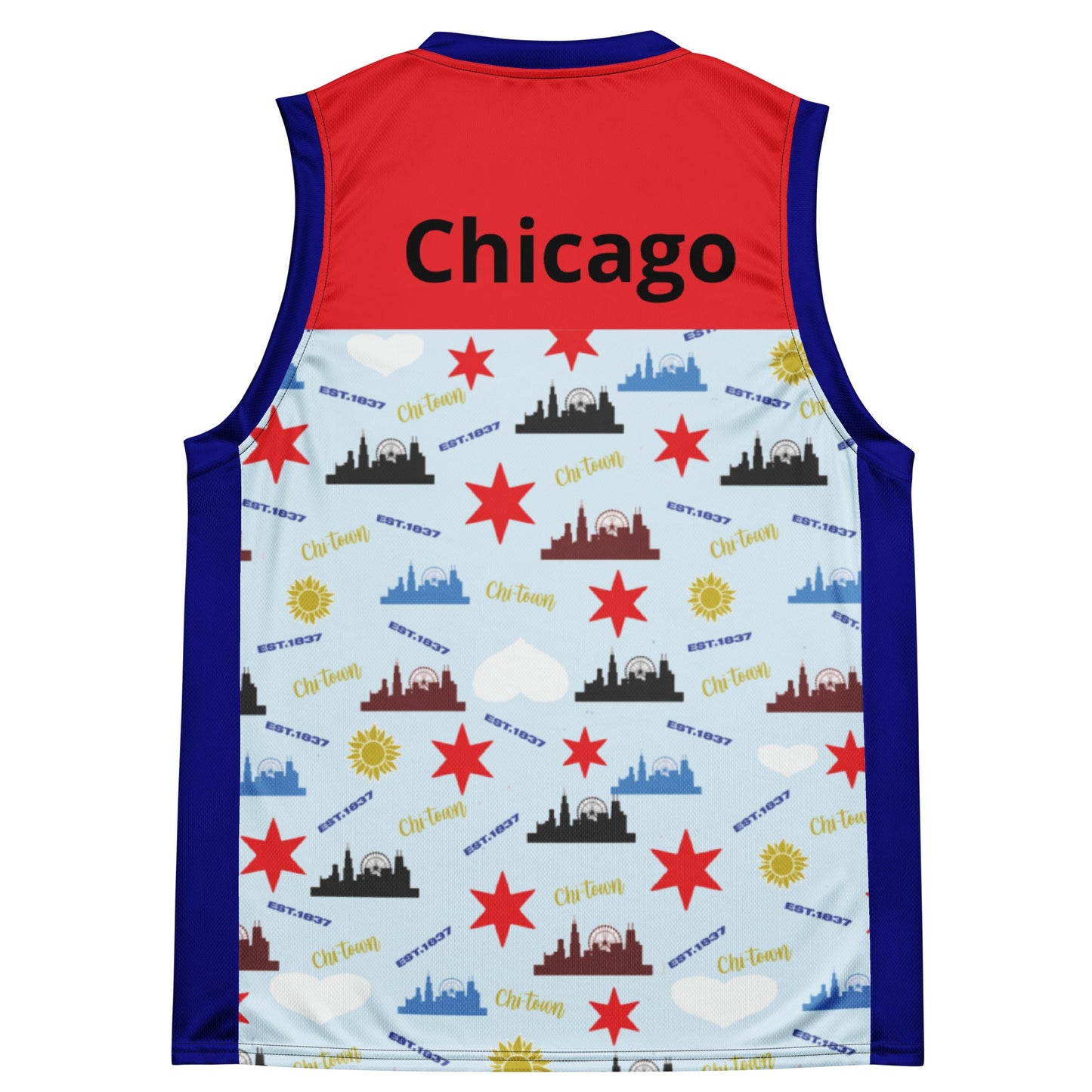 Chicago Love Unisex basketball jersey - Sunflower Cabana
