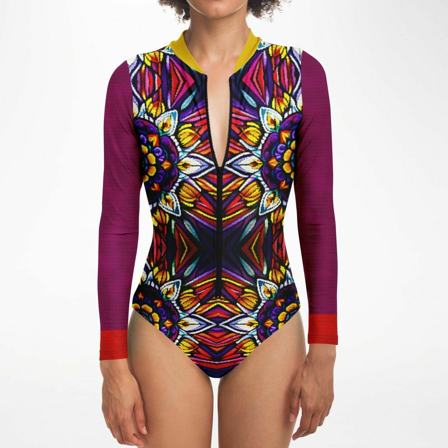 Kaleidoscope Bodysuit Long Sleeve - Sunflower Cabana
