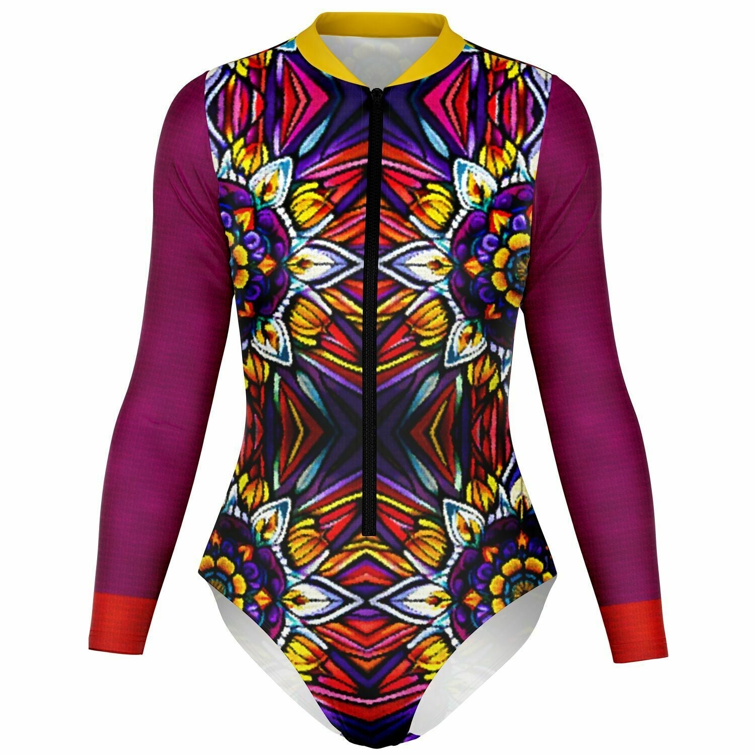 Kaleidoscope Bodysuit Long Sleeve - Sunflower Cabana