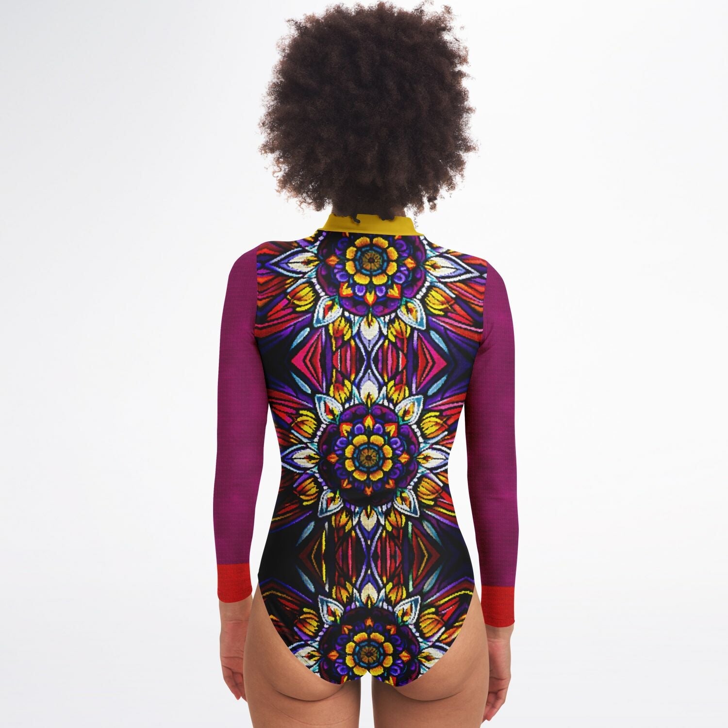 Kaleidoscope Bodysuit Long Sleeve - Sunflower Cabana