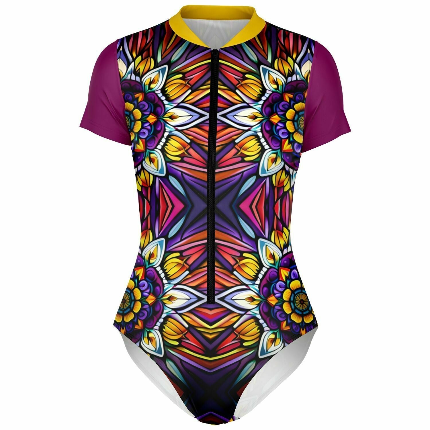 Kaleidoscope Bodysuit Short Sleeve - Sunflower Cabana