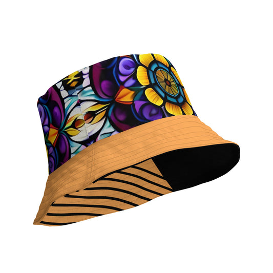Kaleidoscope Sunflower Reversible bucket hat - Sunflower Cabana