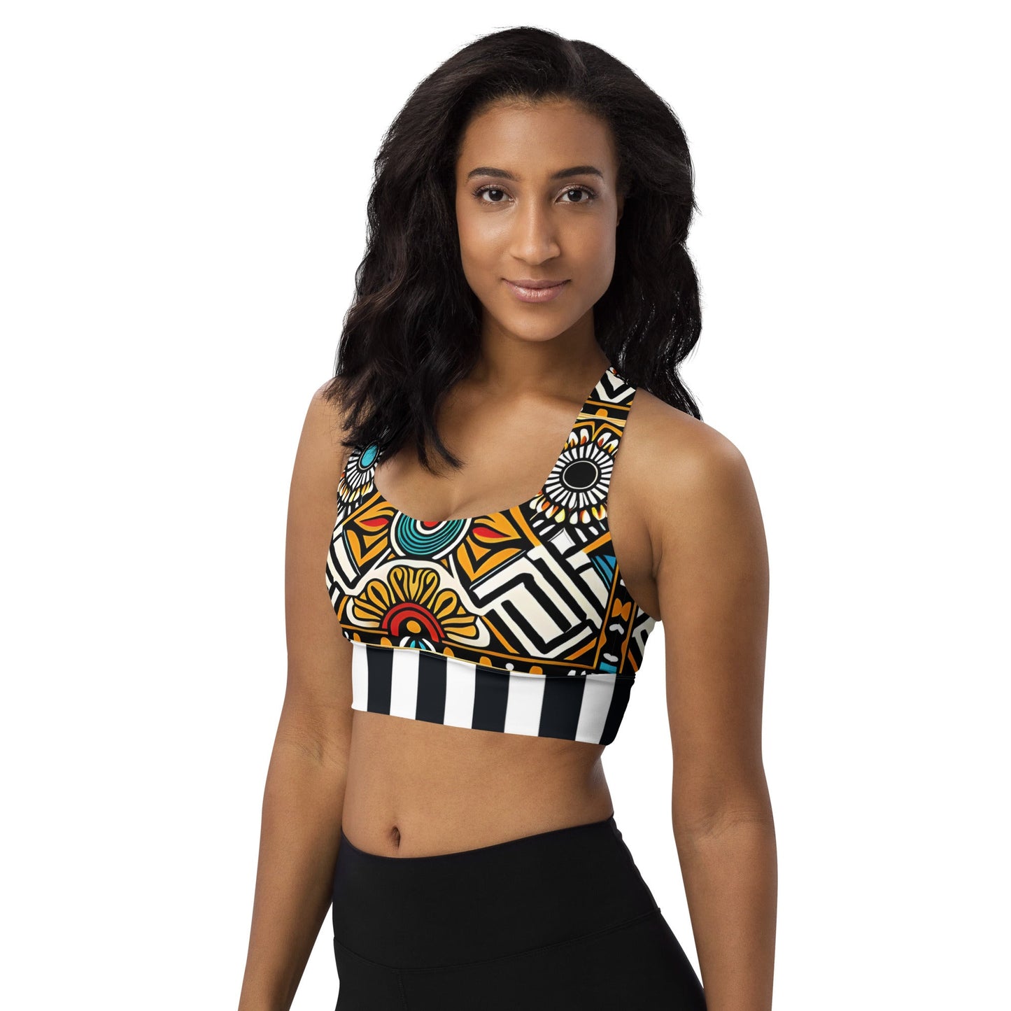 Trippie Hippie Longline sports bra - Sunflower Cabana