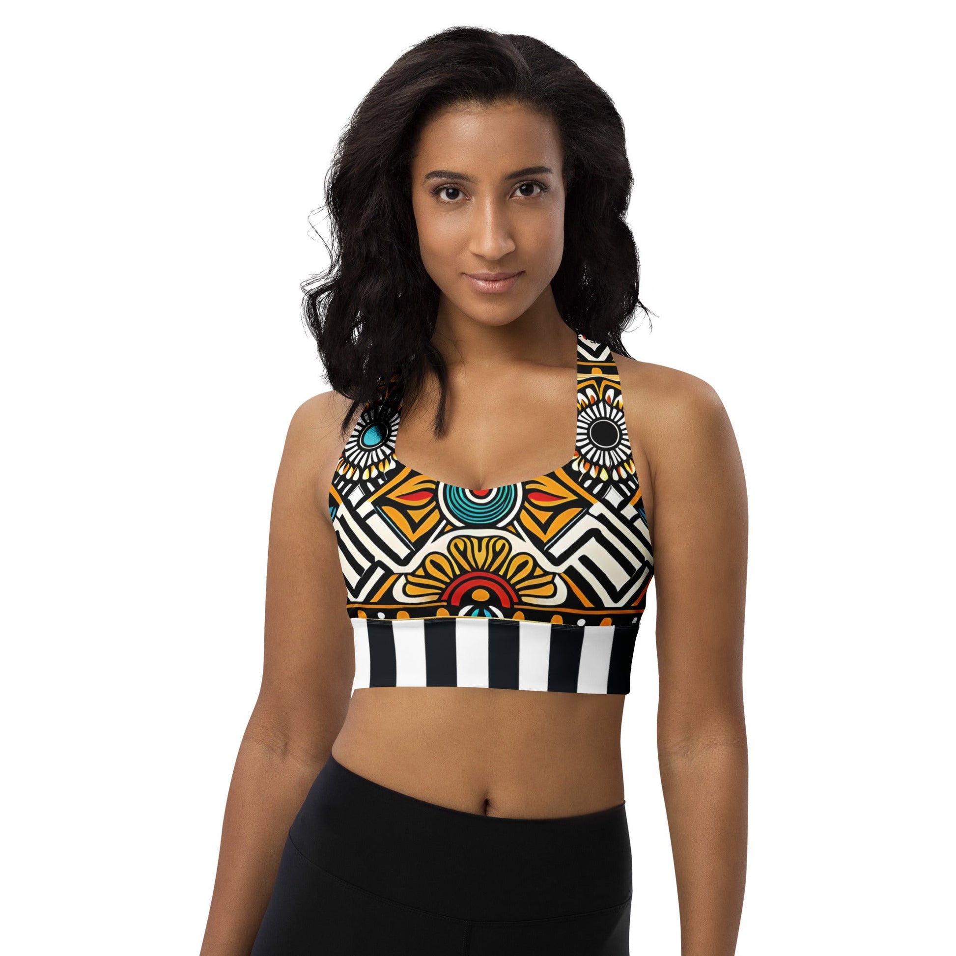 Trippie Hippie Longline sports bra - Sunflower Cabana