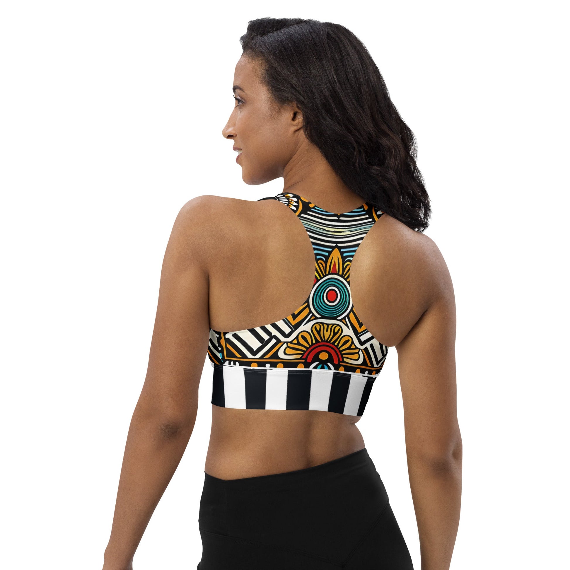 Trippie Hippie Longline sports bra - Sunflower Cabana