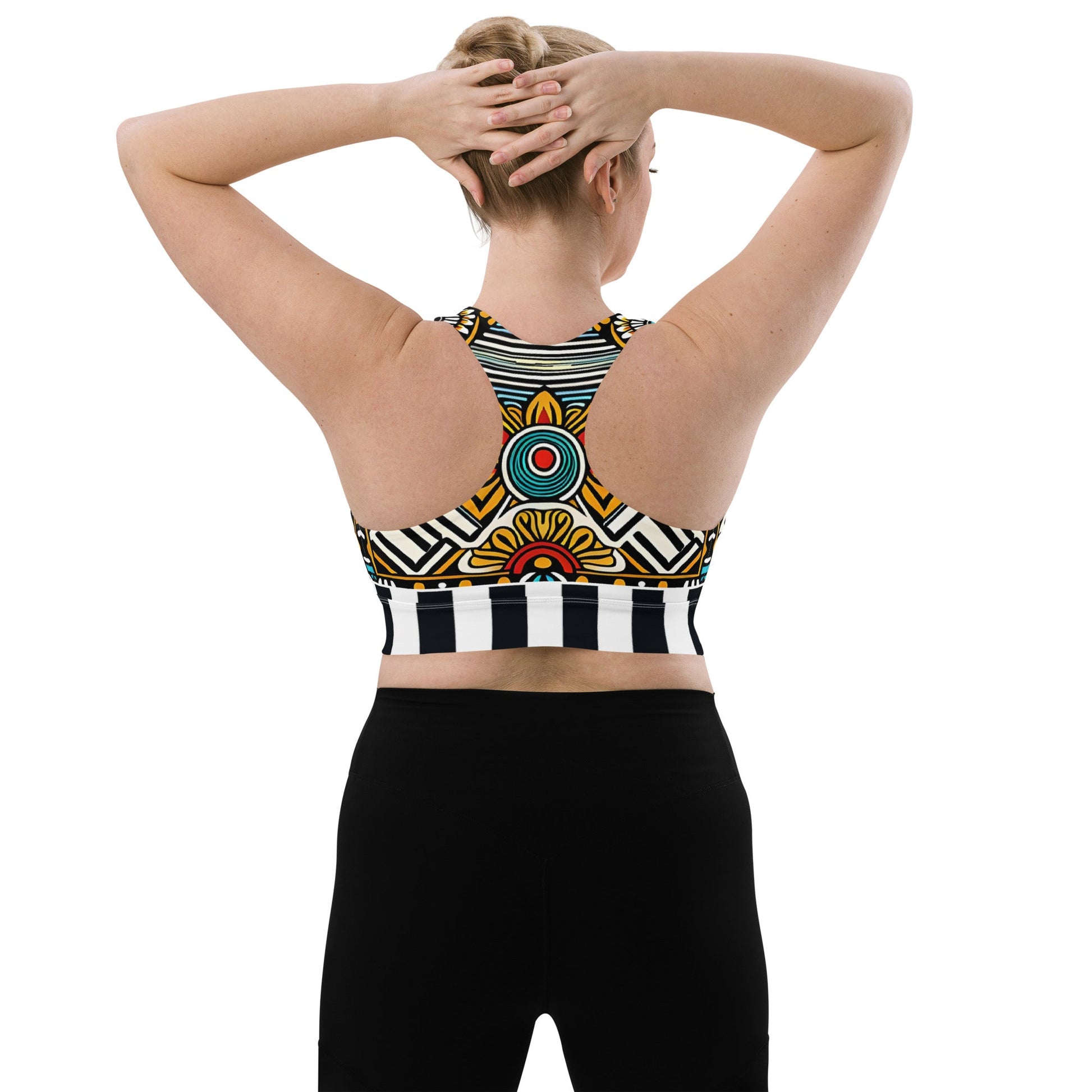 Trippie Hippie Longline sports bra - Sunflower Cabana