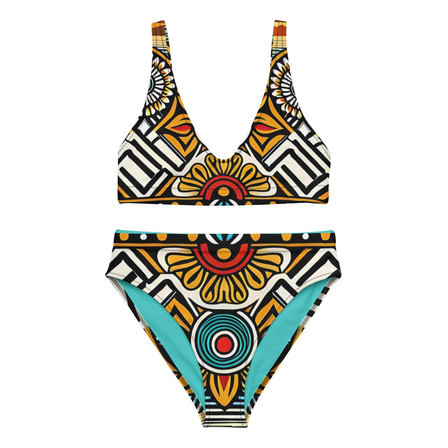 Trippie Hippie Recycled high-waisted bikini - Sunflower Cabana