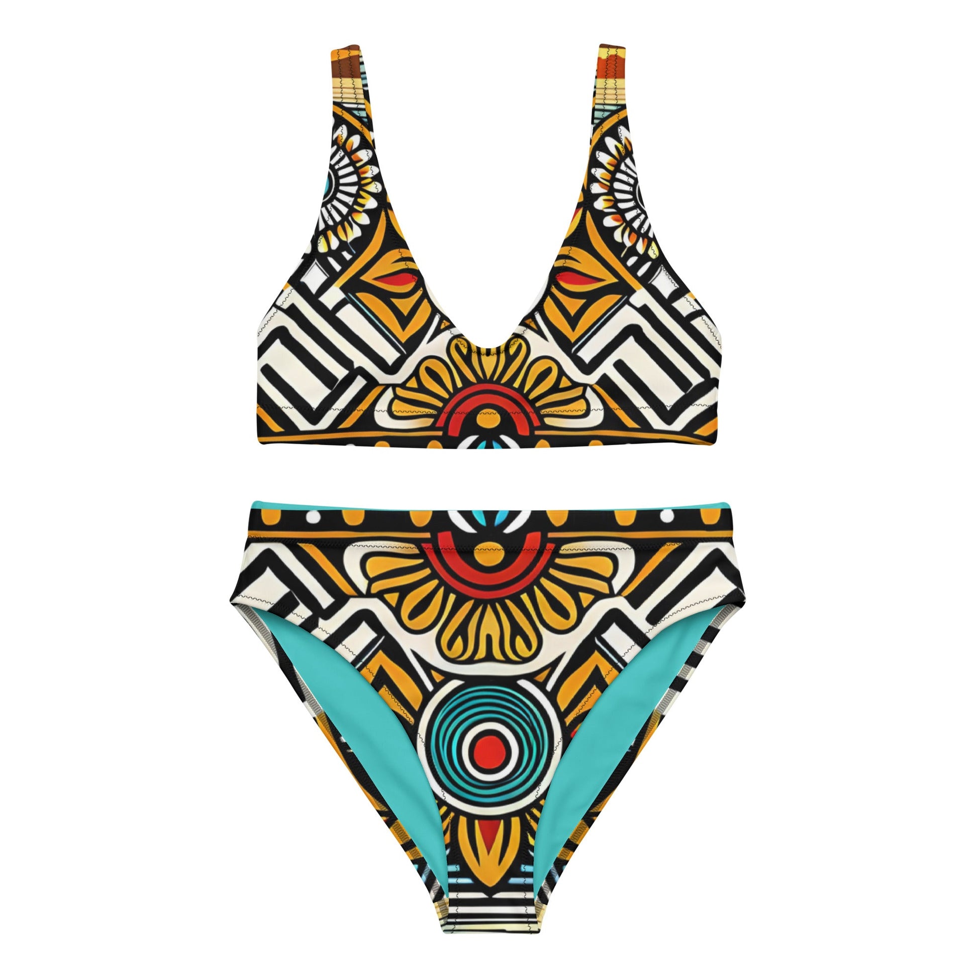 Trippie Hippie Recycled high-waisted bikini - Sunflower Cabana