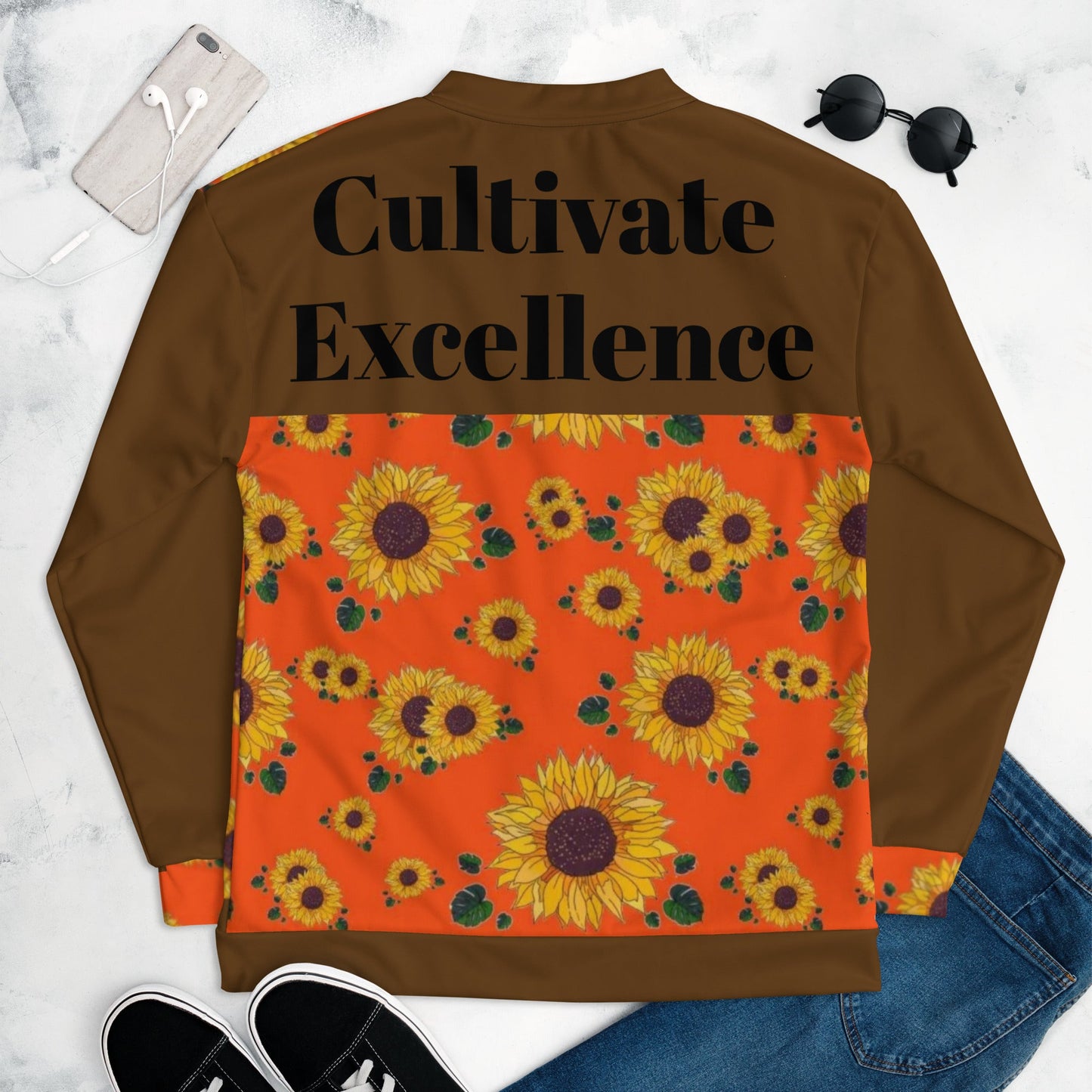 Unisex Bomber Jacket - Sunflower Cabana