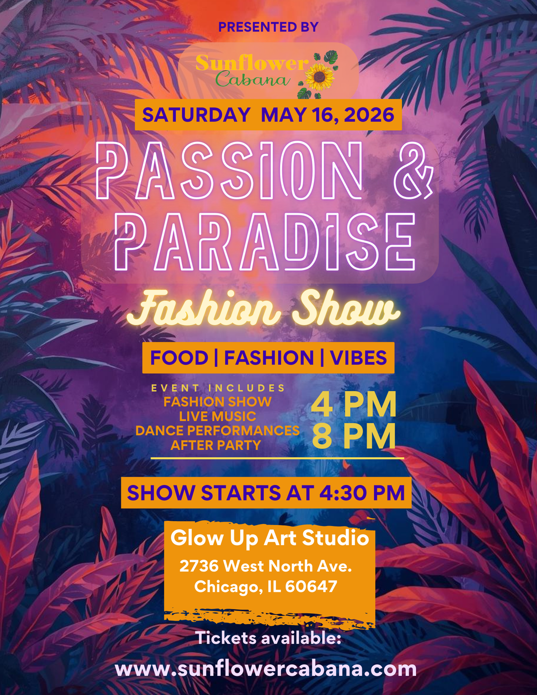 4th Annual Passion & Paradise Fashion Show - Sunflower Cabana