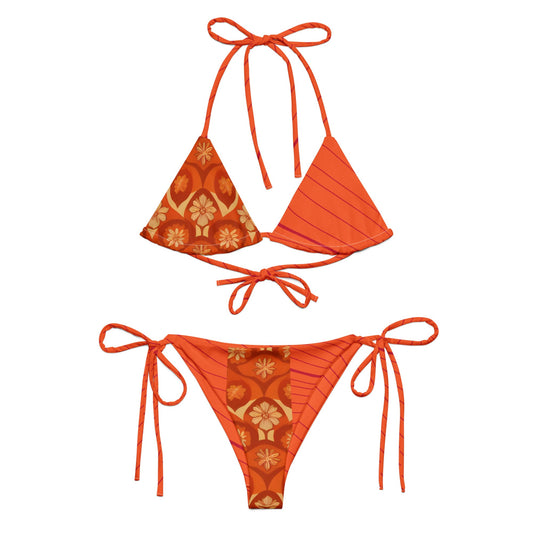All - over print recycled string bikini - Sunflower Cabana