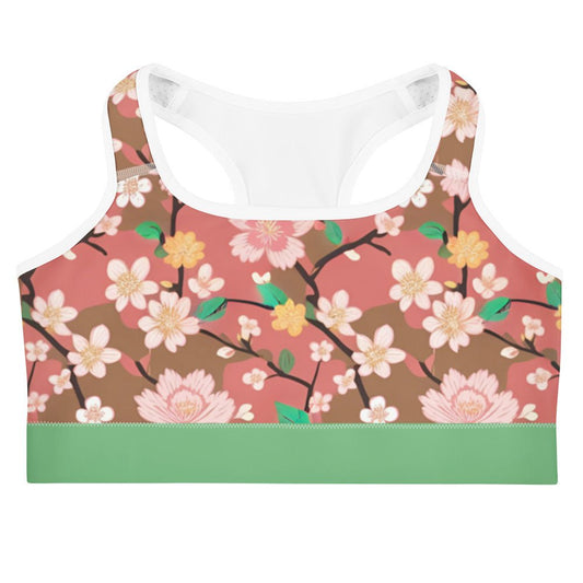Blush in the Wind Sports bra - Sunflower Cabana