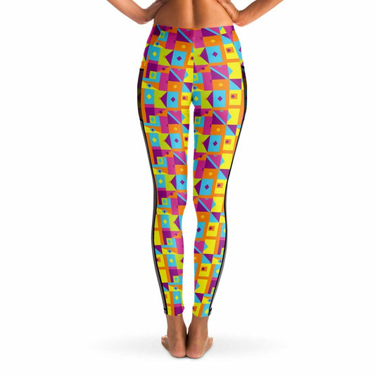 Neon Lights Pocket Leggings - Sunflower Cabana