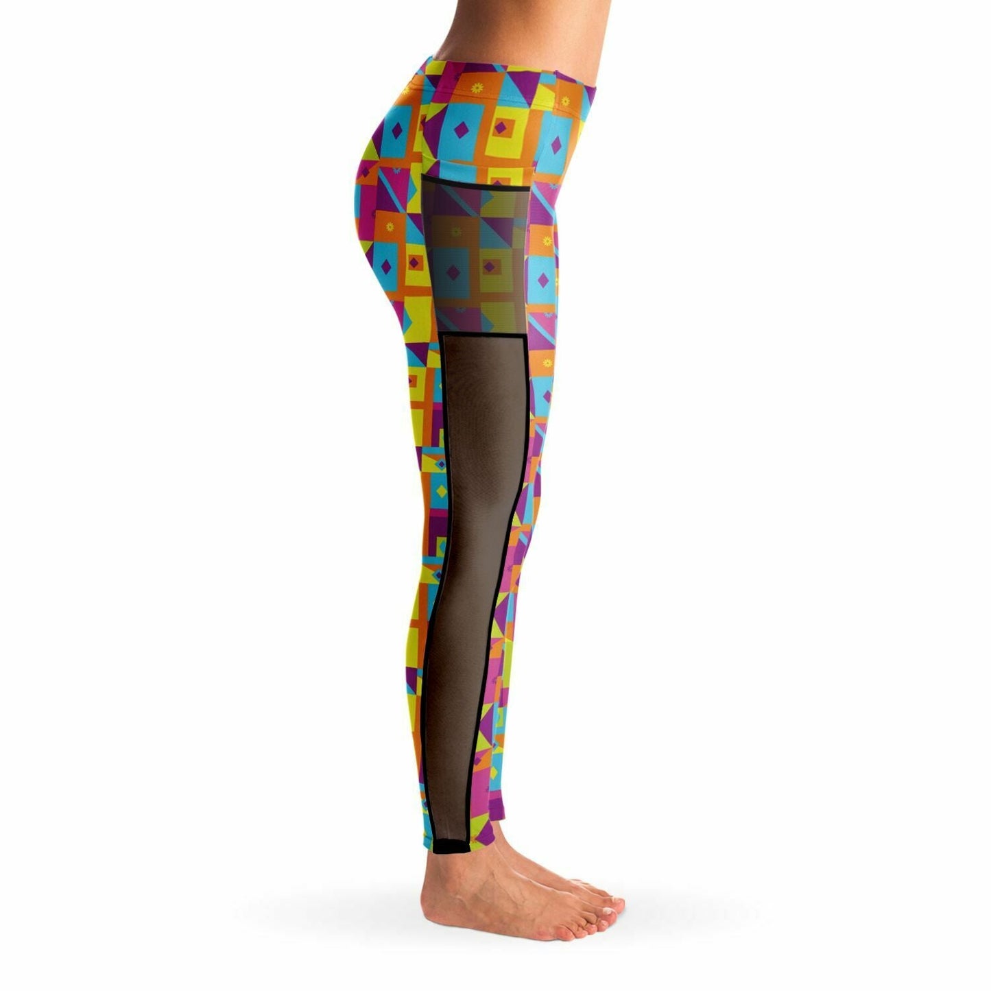 Neon Lights Pocket Leggings - Sunflower Cabana