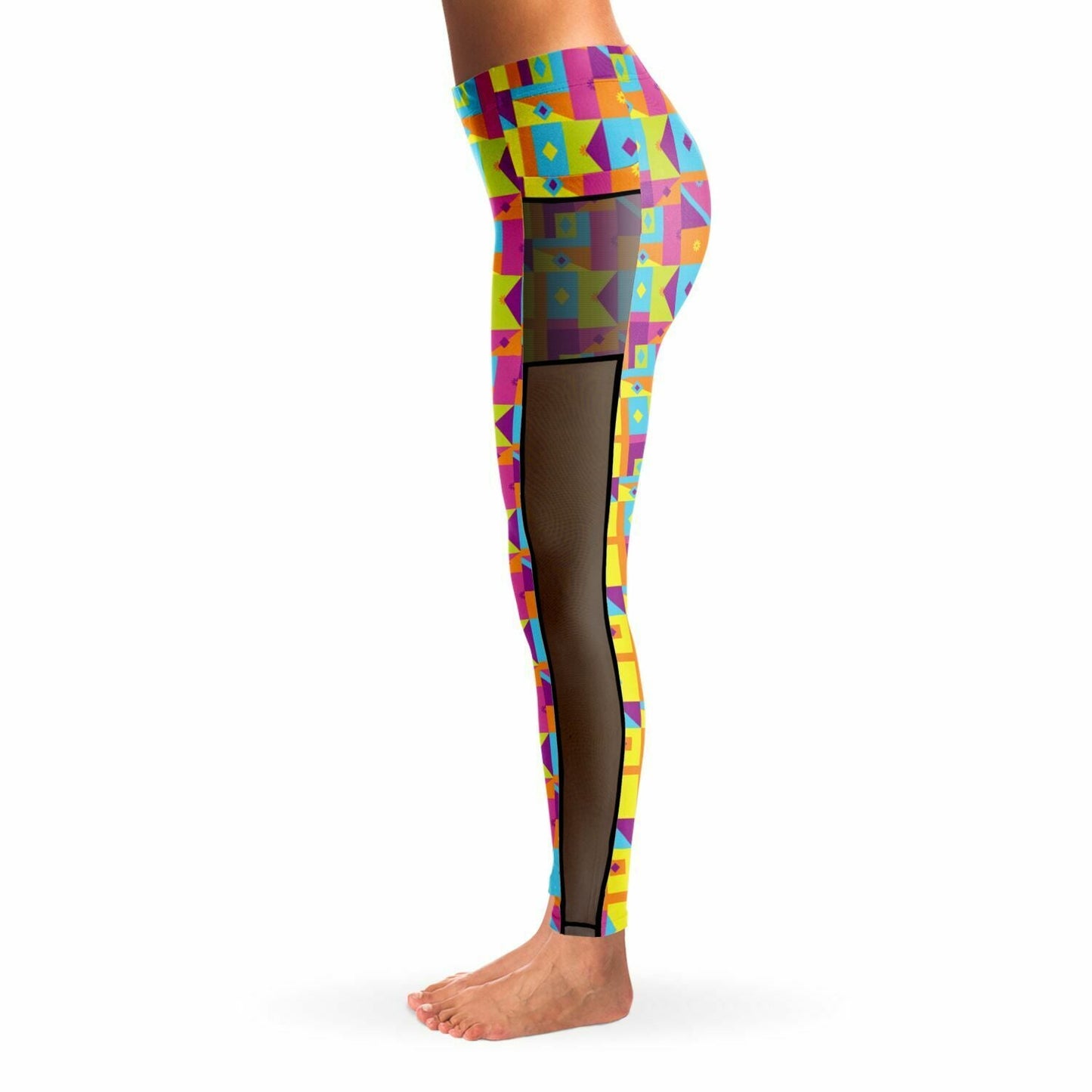 Neon Lights Pocket Leggings - Sunflower Cabana