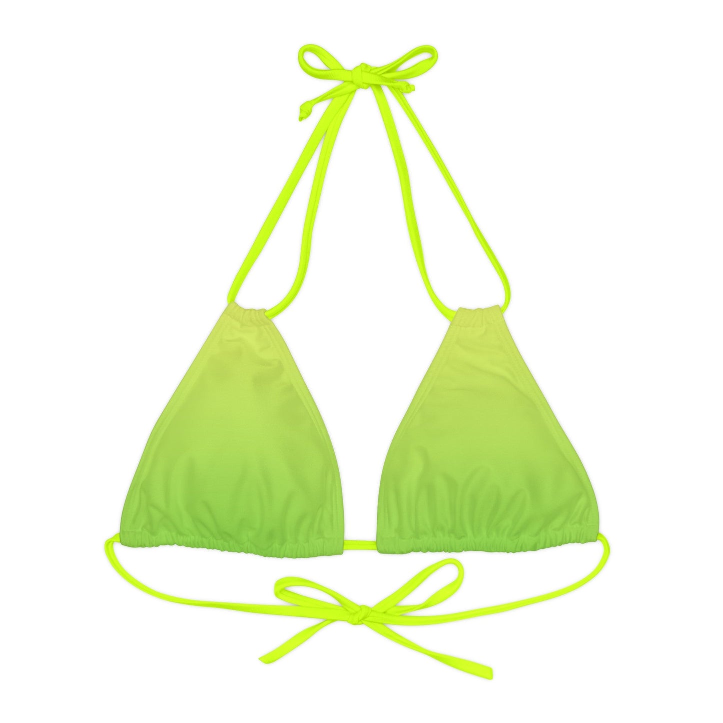 Neon Nights Green - Strappy Triangle Bikini Top - Sunflower Cabana