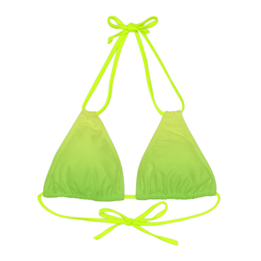 Neon Nights Green - Strappy Triangle Bikini Top - Sunflower Cabana