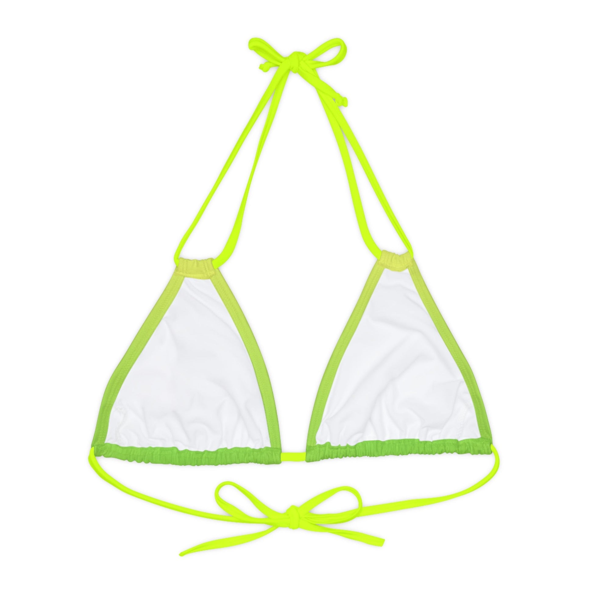 Neon Nights Green - Strappy Triangle Bikini Top - Sunflower Cabana