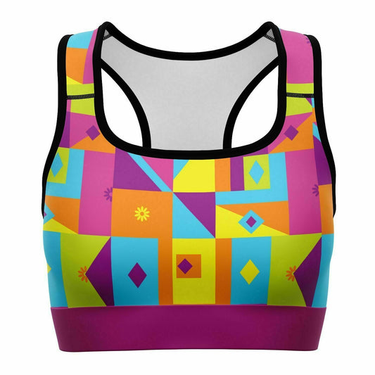 Neon Nights Sports Bra - Sunflower Cabana