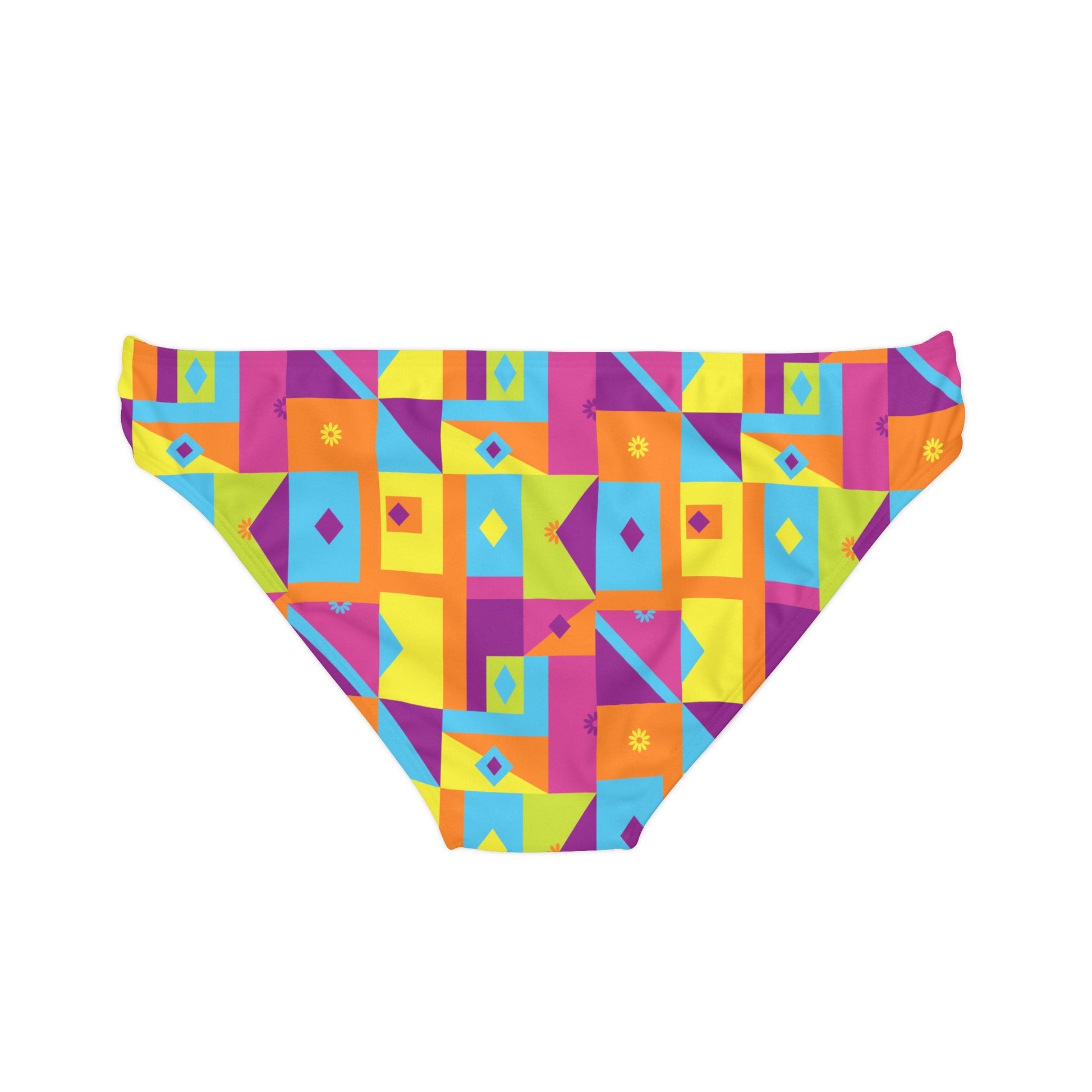 Neon Nights Tie Side Bikini Bottom - Sunflower Cabana