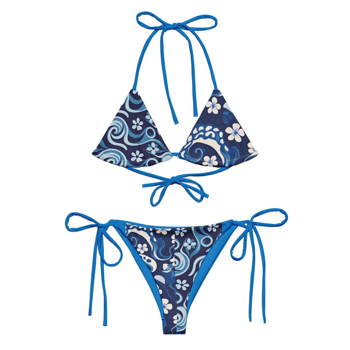 Serenity Flow All - over print recycled string bikini - Sunflower Cabana