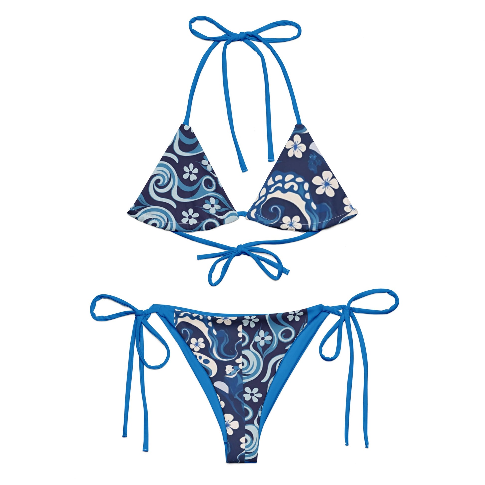 Serenity Flow All - over print recycled string bikini - Sunflower Cabana