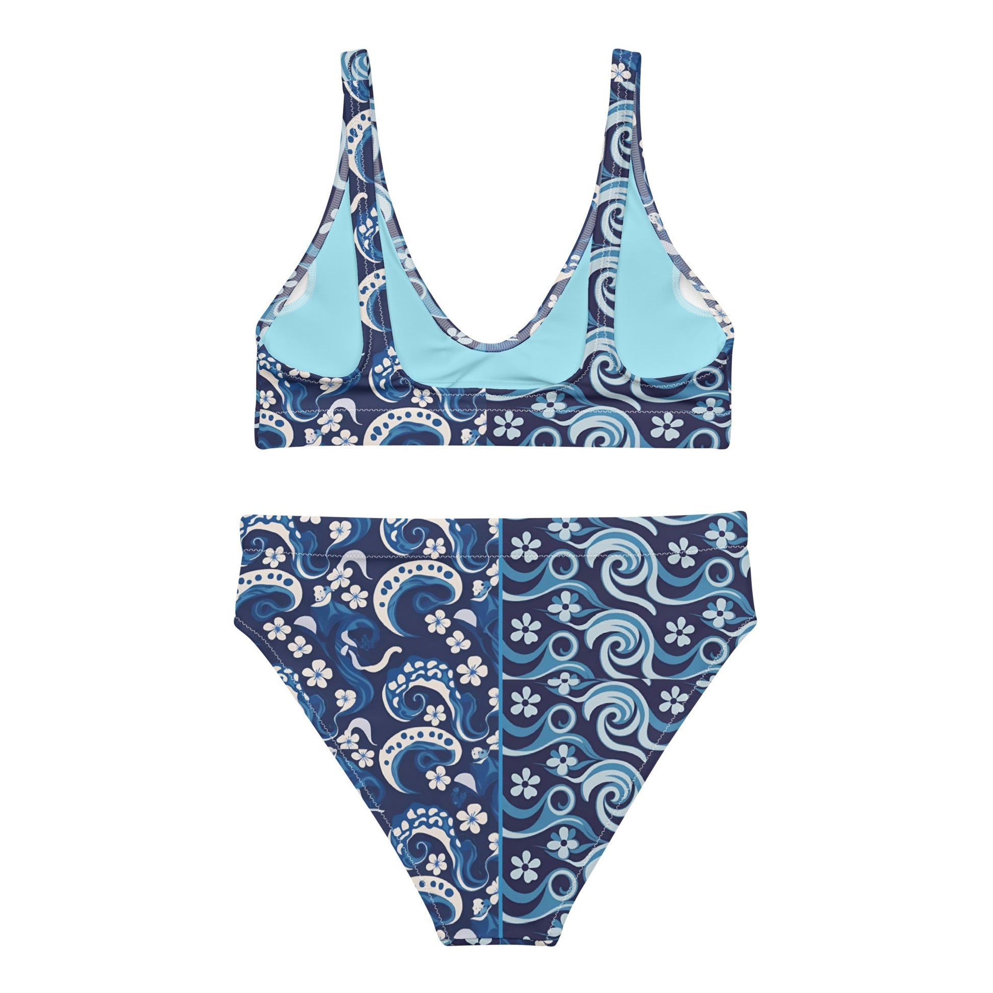 Serenity Flow Recycled high - waisted bikini - Sunflower Cabana