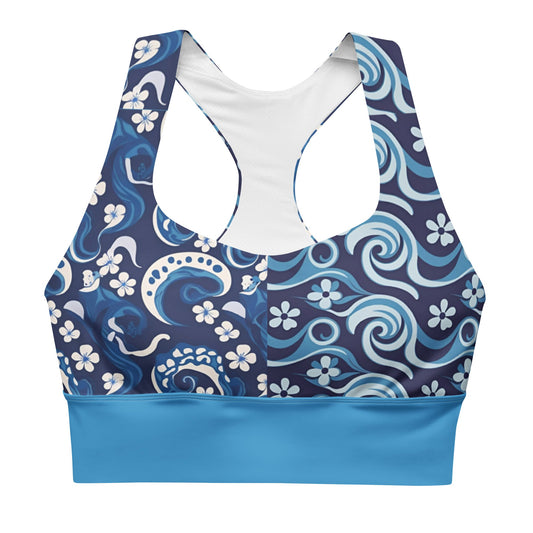 Serenity Flow Recycled Longline Sports Bra - Sunflower Cabana