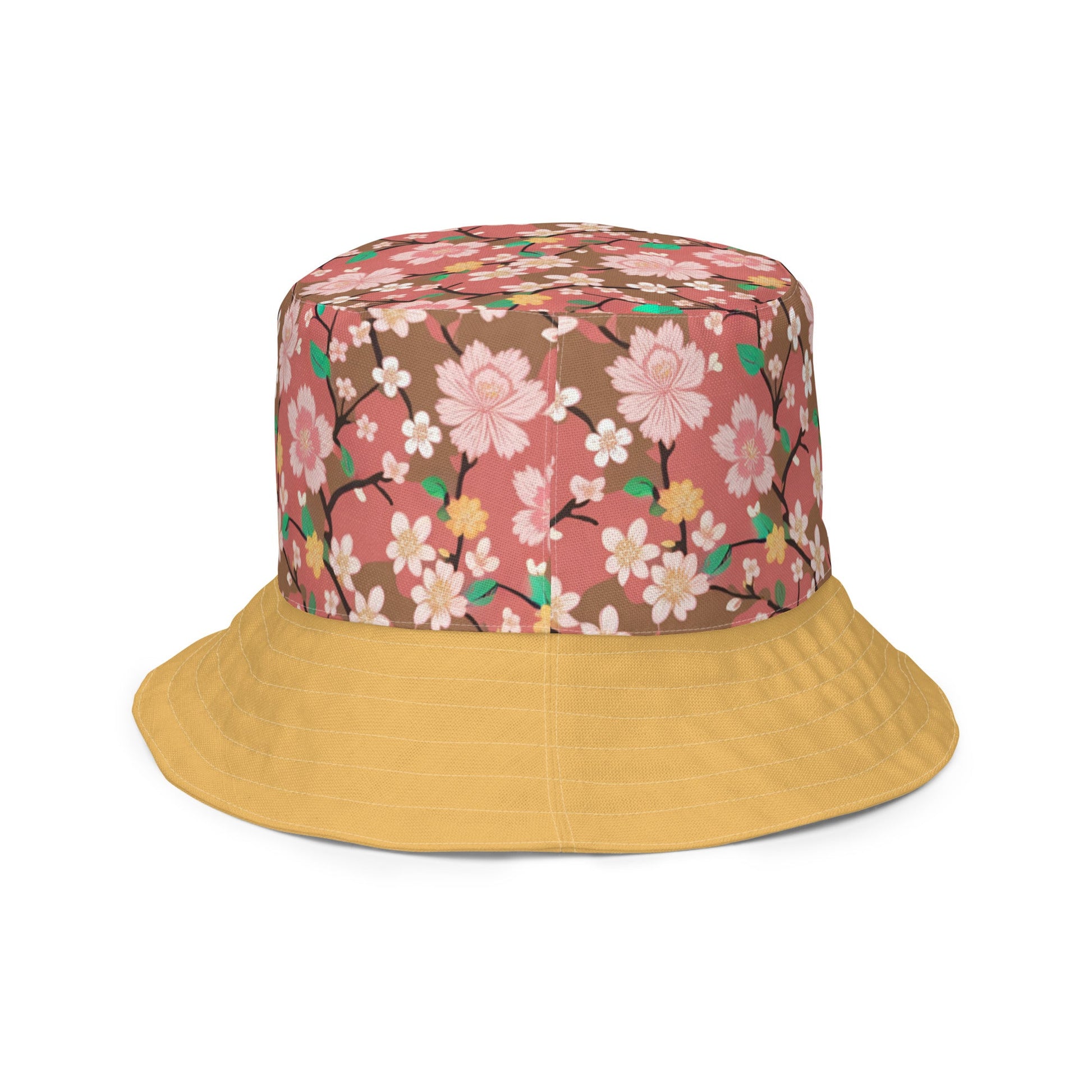 Wildfire Spirit xBlush in the Wind (Prints) Reversible bucket hat - Sunflower Cabana