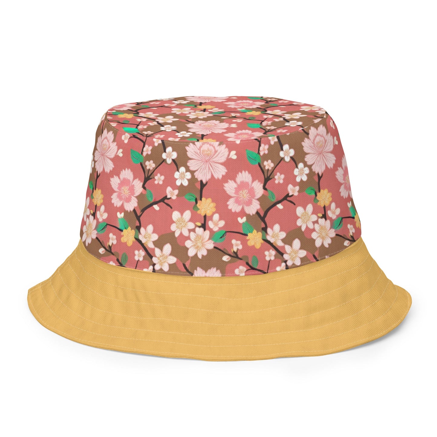 Wildfire Spirit xBlush in the Wind (Prints) Reversible bucket hat - Sunflower Cabana