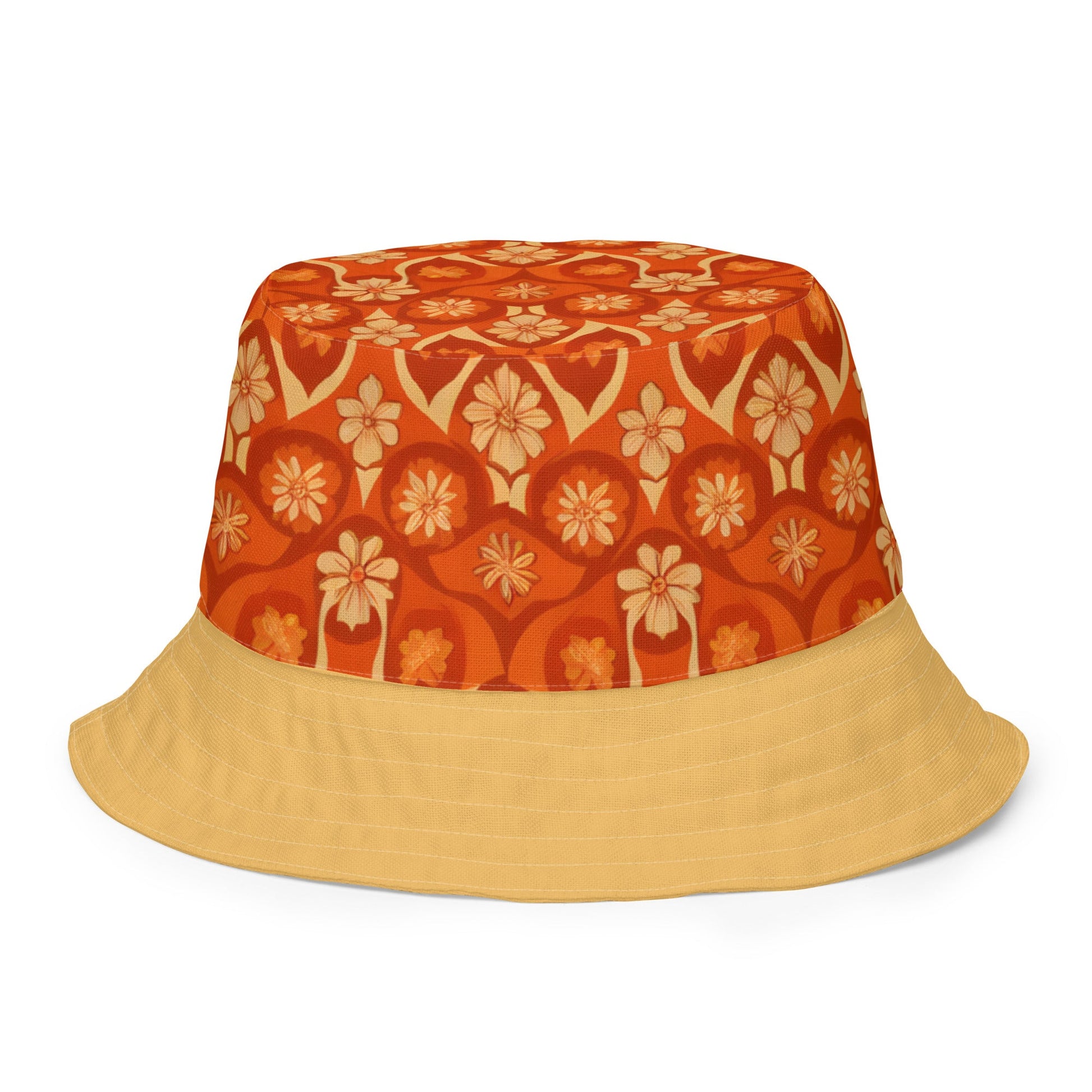 Wildfire Spirit xBlush in the Wind (Prints) Reversible bucket hat - Sunflower Cabana