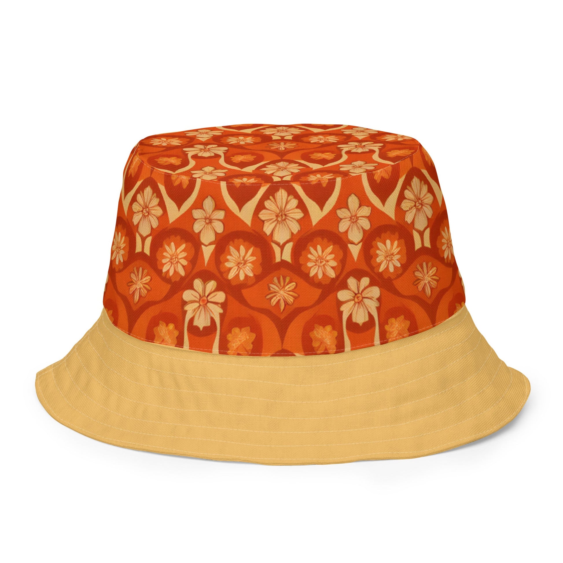 Wildfire Spirit xBlush in the Wind (Prints) Reversible bucket hat - Sunflower Cabana