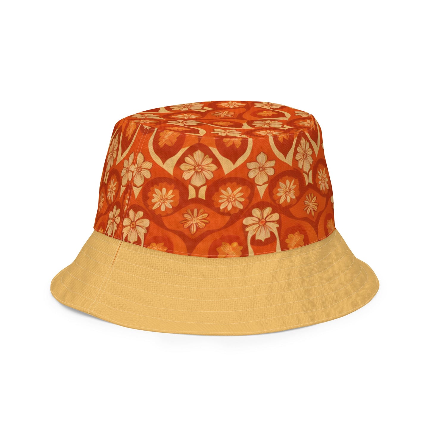 Wildfire Spirit xBlush in the Wind (Prints) Reversible bucket hat - Sunflower Cabana