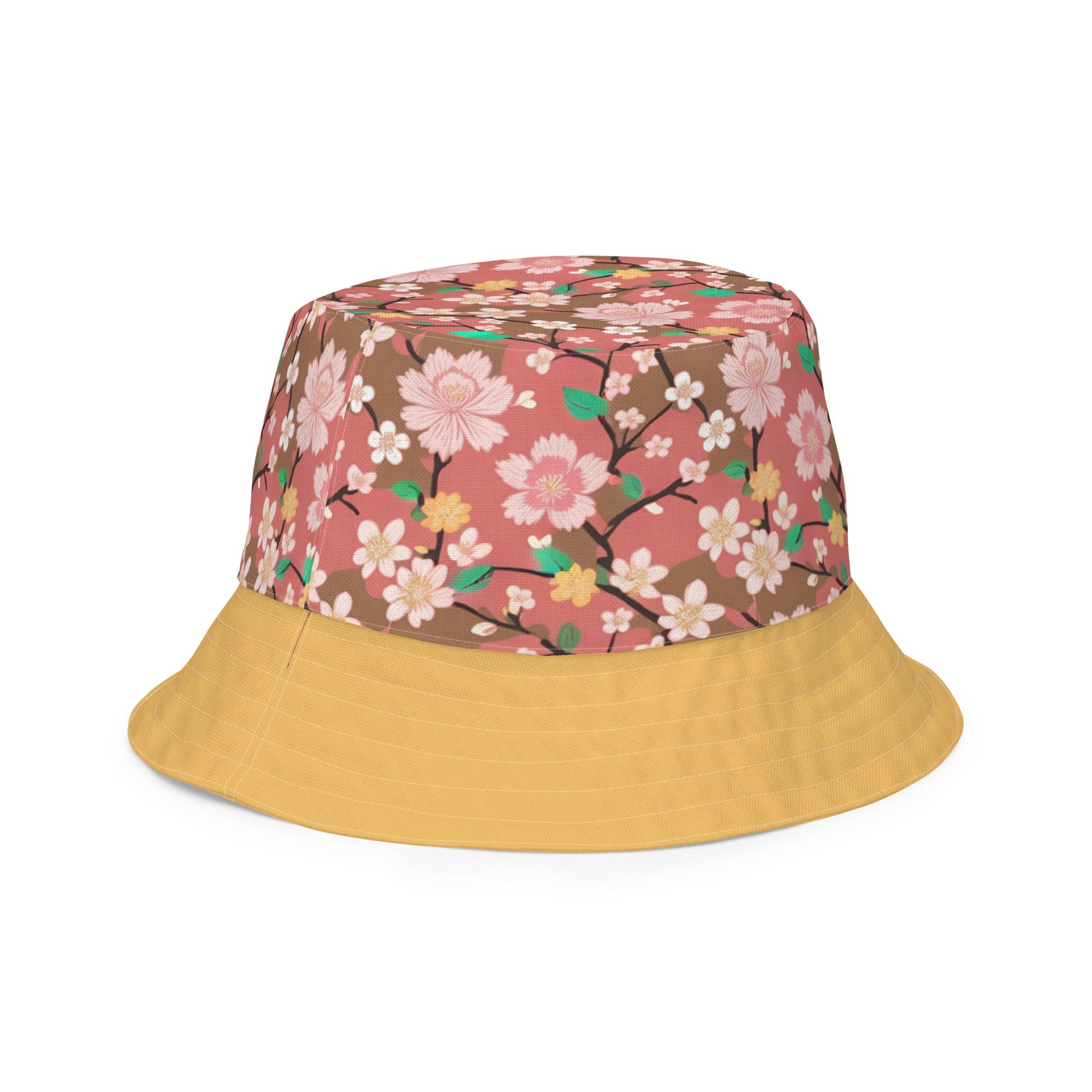 Wildfire Spirit xBlush in the Wind (Prints) Reversible bucket hat - Sunflower Cabana