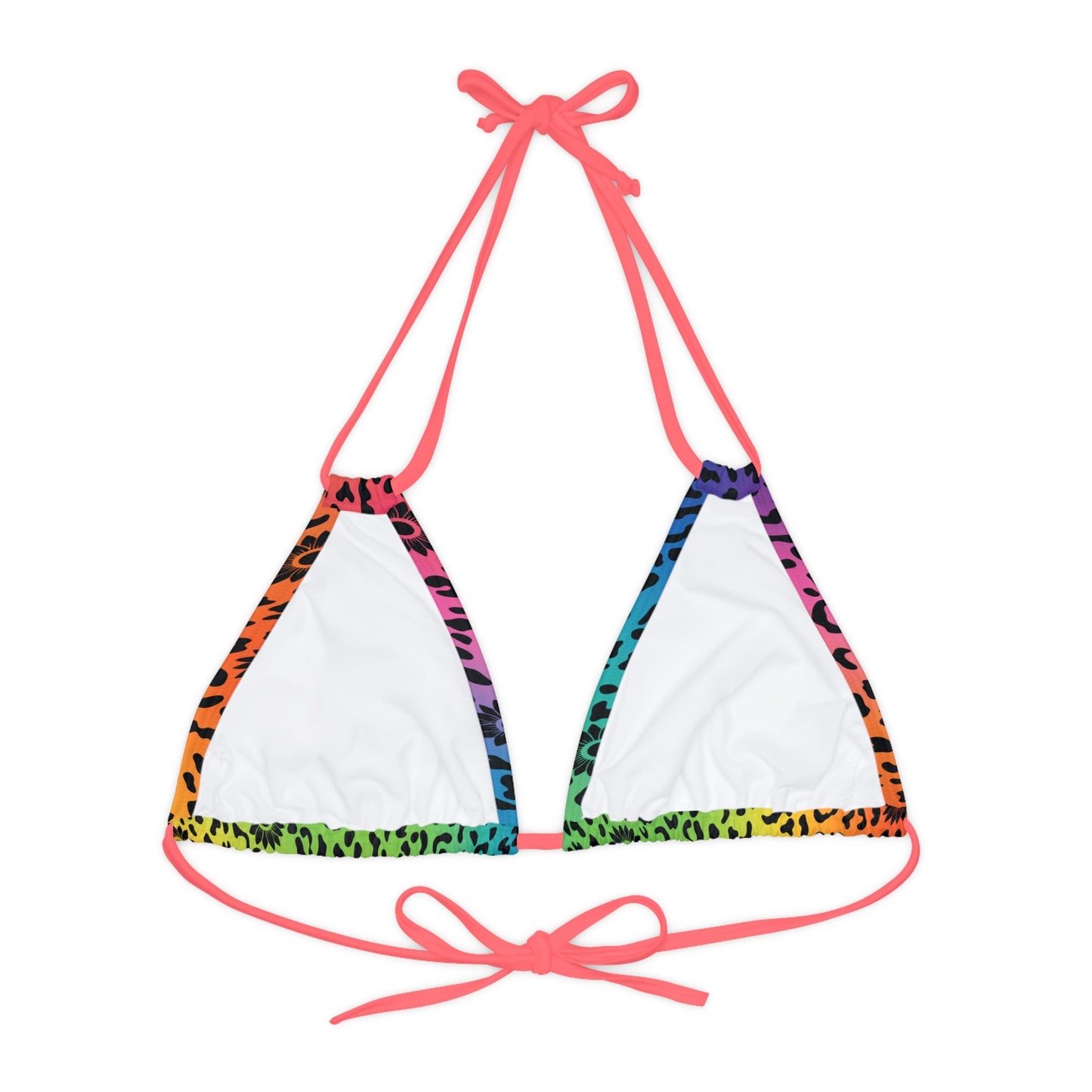 Wildflower 2 Strappy Triangle Bikini Top (AOP) - Sunflower Cabana