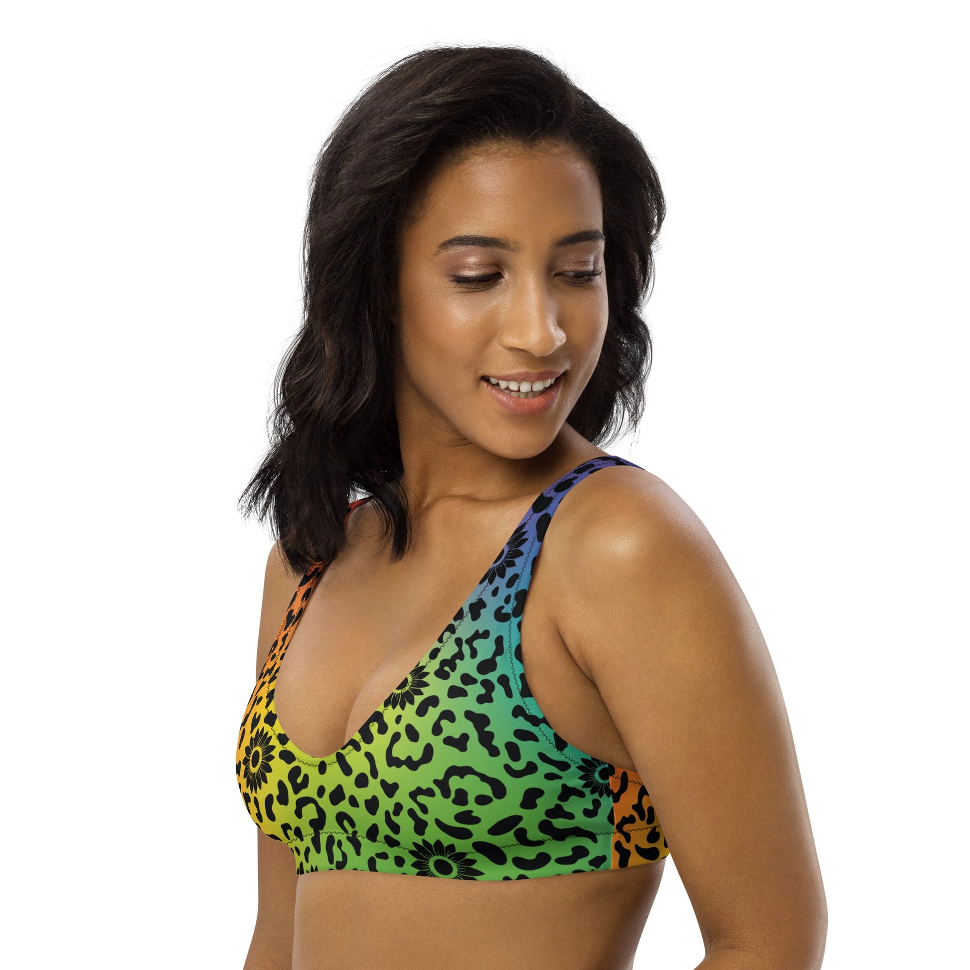 Wildflower Recycled padded bikini top - Sunflower Cabana