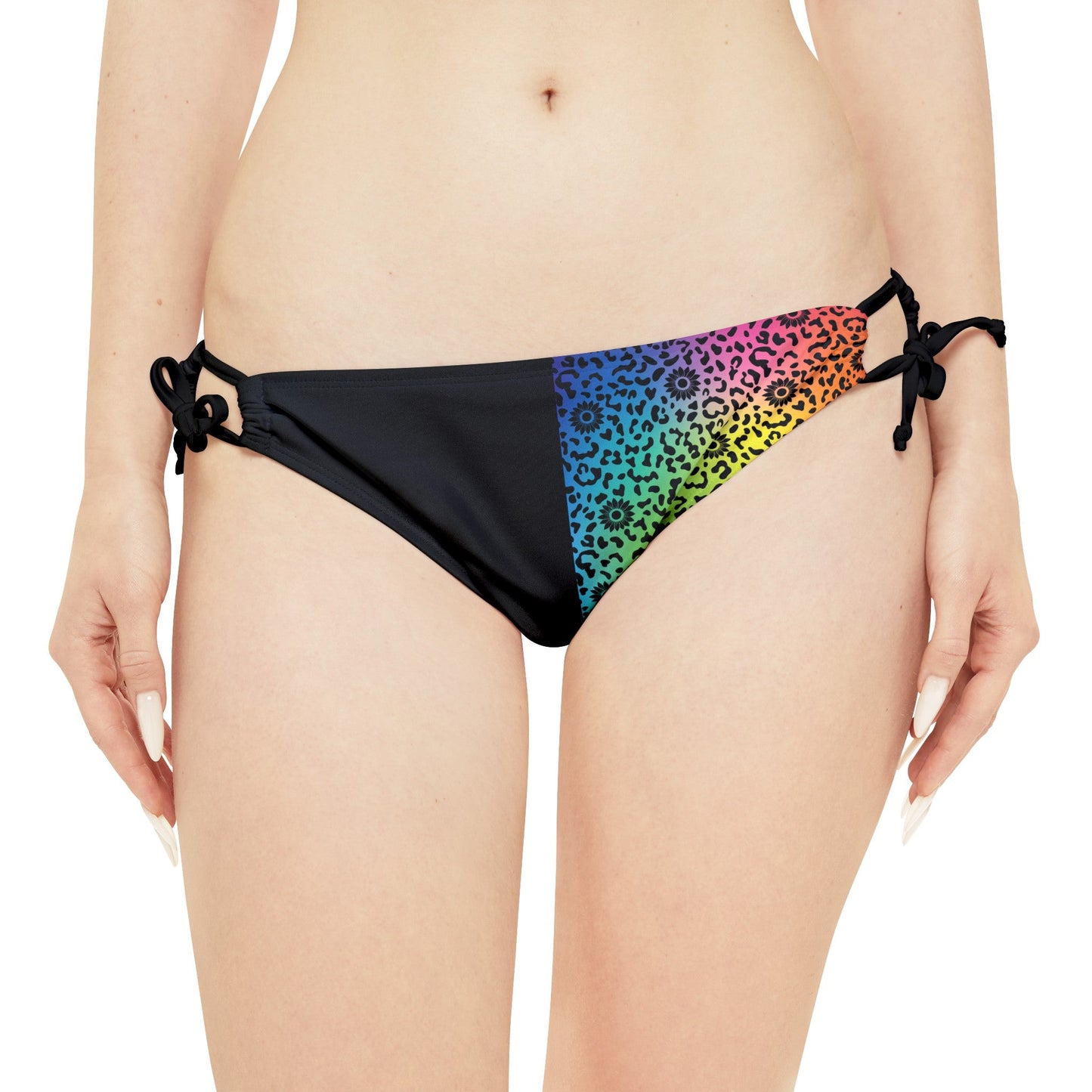 Wildflower Tie Side Bikini Bottom (AOP) - Sunflower Cabana