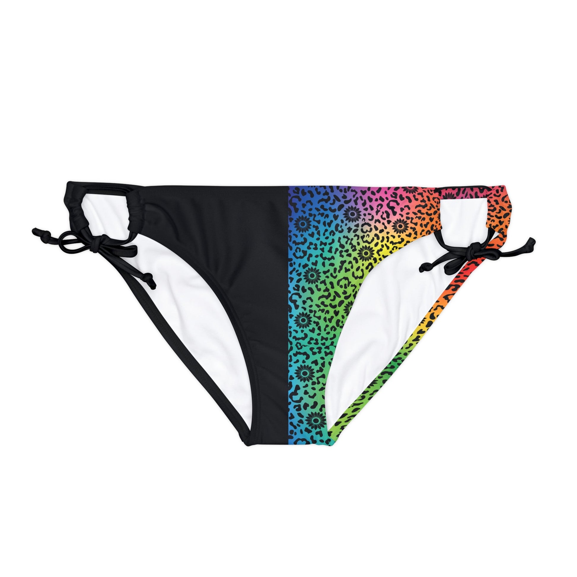 Wildflower Tie Side Bikini Bottom (AOP) - Sunflower Cabana