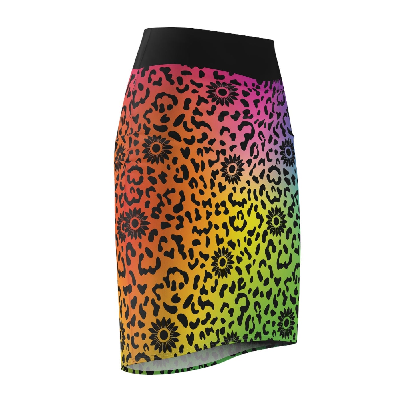 Wildflower Women's Pencil Skirt (AOP) - Sunflower Cabana