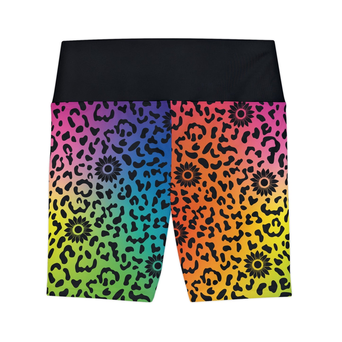 Wildflower Women's Workout Shorts (AOP) - Sunflower Cabana